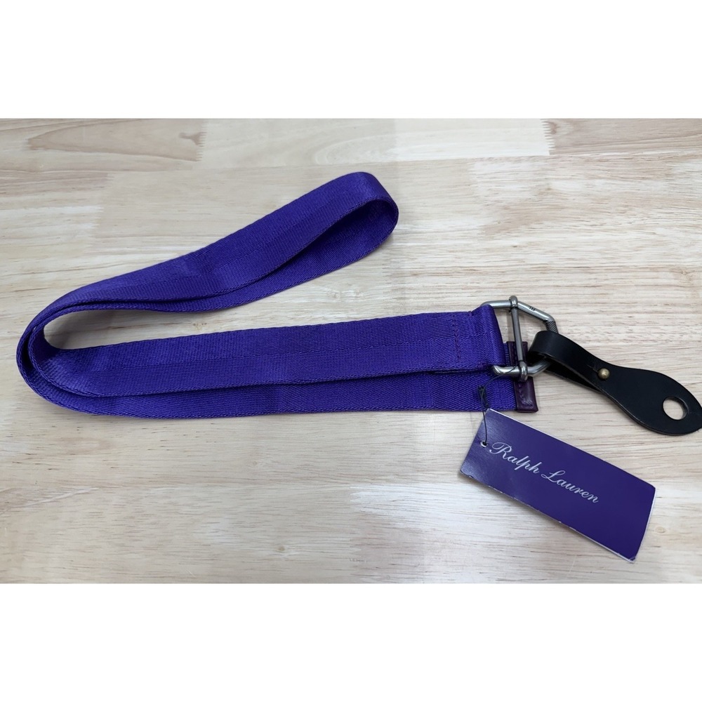 Ralph Lauren Purple Label Women's Medium Purple Nylon Adjustable Belt - New